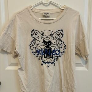 Kenzo Kids Beige Tiger Graphic Tee